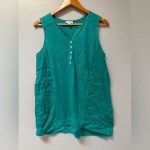 J. Jill Love Linen Lagenlook sleeveless shirt Sz Small